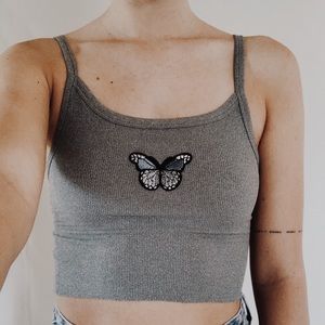 Grey butterfly tank